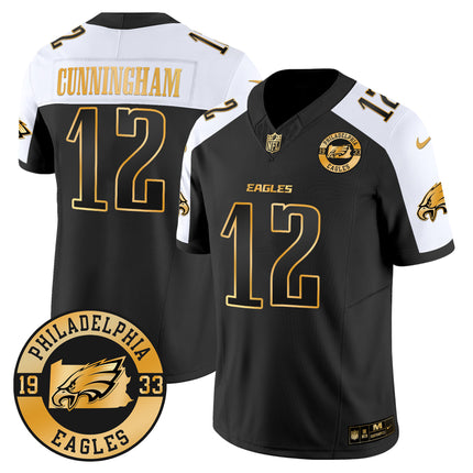 Men's Eagles 2024 Gold Vapor Limited Jersey - Est. 1933 Patch - All Stitched