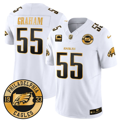 Men's Eagles 2024 Gold Vapor Limited Jersey - Est. 1933 Patch - All Stitched