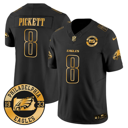 Men's Eagles 2024 Gold Vapor Limited Jersey - Est. 1933 Patch - All Stitched