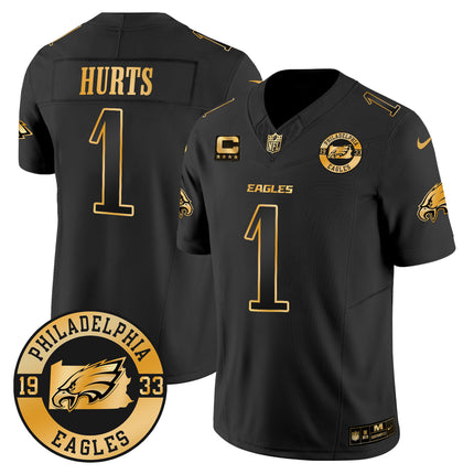 Men's Eagles 2024 Gold Vapor Limited Jersey - Est. 1933 Patch - All Stitched