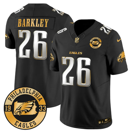 Men's Eagles 2024 Gold Vapor Limited Jersey - Est. 1933 Patch - All Stitched