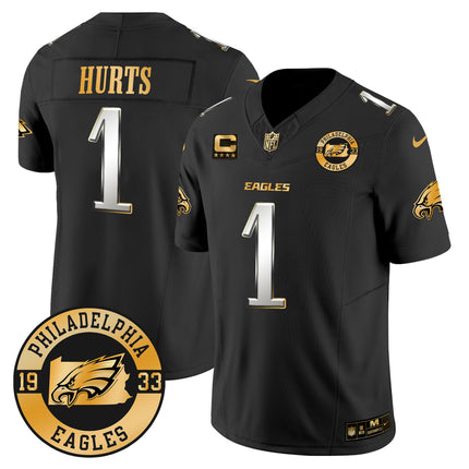 Men's Eagles 2024 Gold Vapor Limited Jersey - Est. 1933 Patch - All Stitched