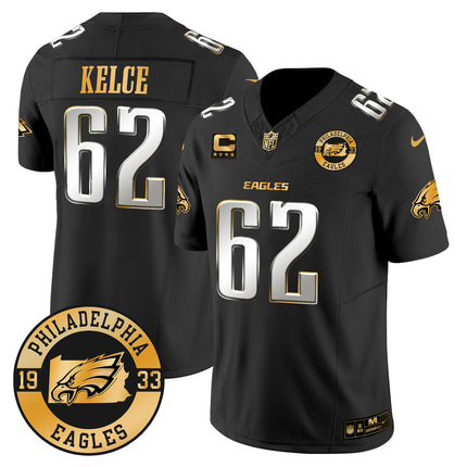 Men's Eagles 2024 Gold Vapor Limited Jersey - Est. 1933 Patch - All Stitched