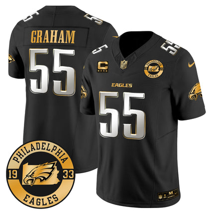 Men's Eagles 2024 Gold Vapor Limited Jersey - Est. 1933 Patch - All Stitched