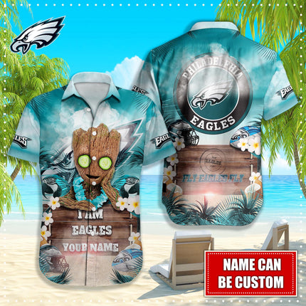 Philadelphia Eagles NFL-Hawaiian shirt custom Q-48112