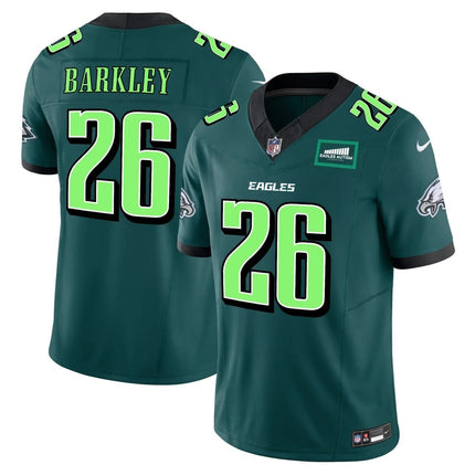 Saquon Barkley Eagles Autism Foundation Patch Jersey - All Stitched