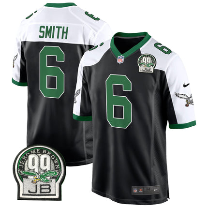 Men's Eagles Jerome Brown Patch Kelly Green Alternate Game Jersey - All Stitched