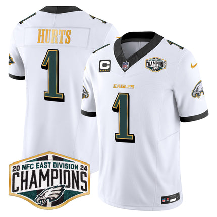 Men's Eagles 2024 NFC East Division Champions Gold Trim Vapor Limited Jersey - All Stitched
