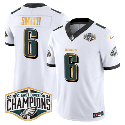 Men's Eagles 2024 NFC East Division Champions Gold Trim Vapor Limited Jersey - All Stitched