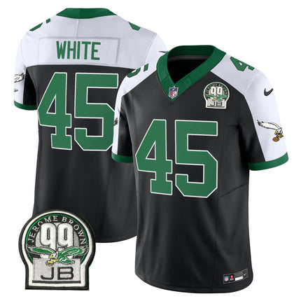 Men's Eagles Jerome Brown Patch Kelly Green Alternate Jersey V2 - All Stitched