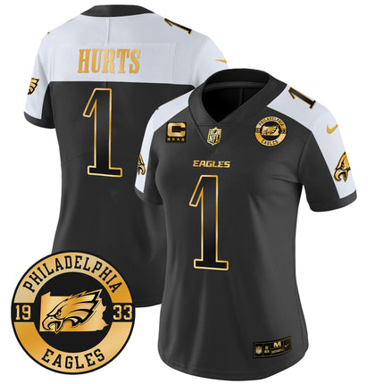 Women's Eagles 2024 Gold Vapor Limited Jersey - Est. 1933 Patch - All Stitched
