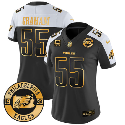 Women's Eagles 2024 Gold Vapor Limited Jersey - Est. 1933 Patch - All Stitched
