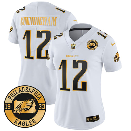 Women's Eagles 2024 Gold Vapor Limited Jersey - Est. 1933 Patch - All Stitched