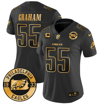 Women's Eagles 2024 Gold Vapor Limited Jersey - Est. 1933 Patch - All Stitched