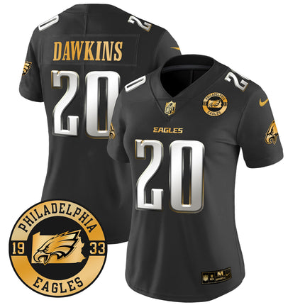 Women's Eagles 2024 Gold Vapor Limited Jersey - Est. 1933 Patch - All Stitched