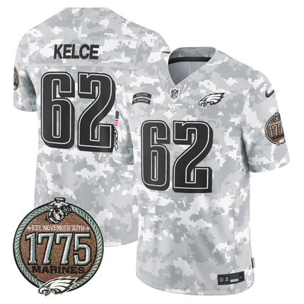 Men's Eagles 2024 Salute to Service Establishment Year Patch Vapor Limited Jersey - All Stitched