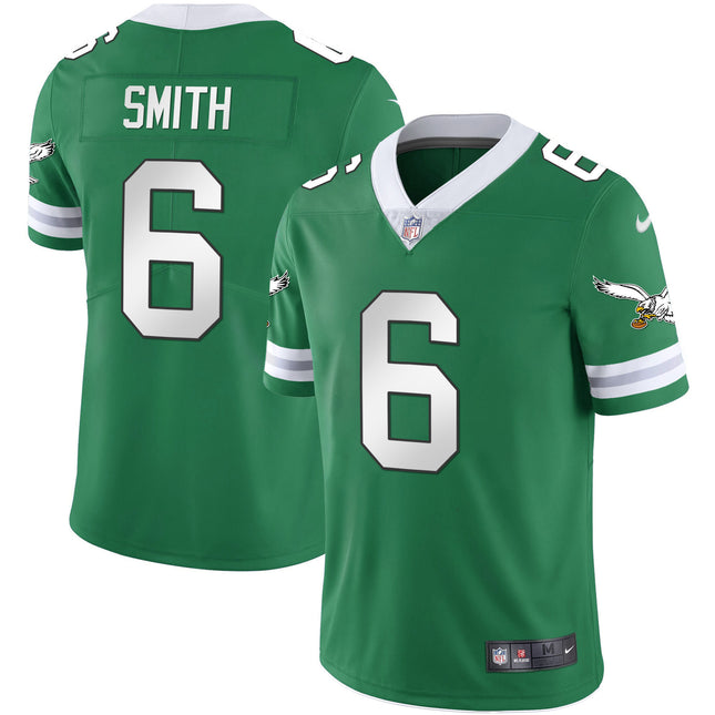 Men's Eagles Gold & Kelly Vapor Throwback Jersey - All Stitched