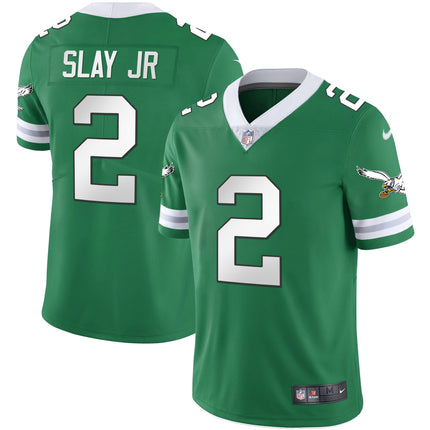 Men's Eagles Gold & Kelly Vapor Throwback Jersey - All Stitched
