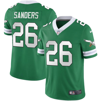 Men's Eagles Gold & Kelly Vapor Throwback Jersey - All Stitched