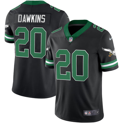 Men's Eagles Gold & Kelly Vapor Throwback Jersey - All Stitched