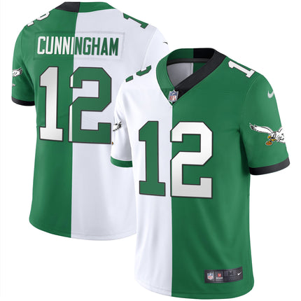 Men's Eagles Gold & Kelly Vapor Throwback Jersey - All Stitched