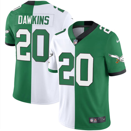Men's Eagles Gold & Kelly Vapor Throwback Jersey - All Stitched