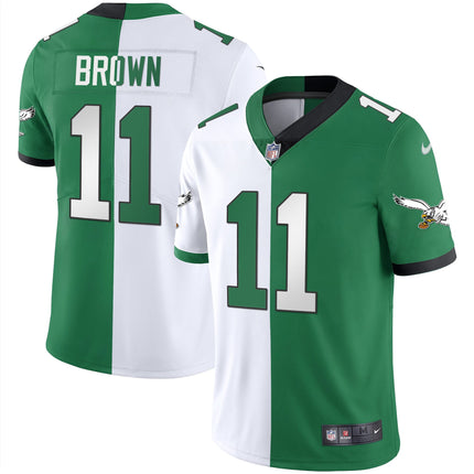 Men's Eagles Gold & Kelly Vapor Throwback Jersey - All Stitched