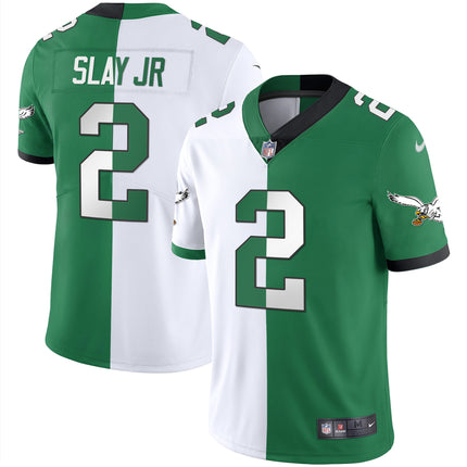Men's Eagles Gold & Kelly Vapor Throwback Jersey - All Stitched