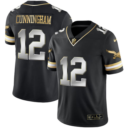 Men's Eagles Gold & Kelly Vapor Throwback Jersey - All Stitched