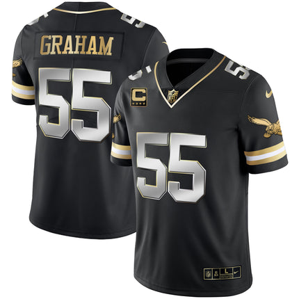 Men's Eagles Gold & Kelly Vapor Throwback Jersey - All Stitched