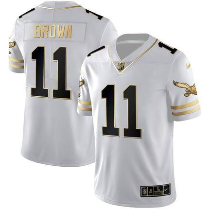 Men's Eagles Gold & Kelly Vapor Throwback Jersey - All Stitched