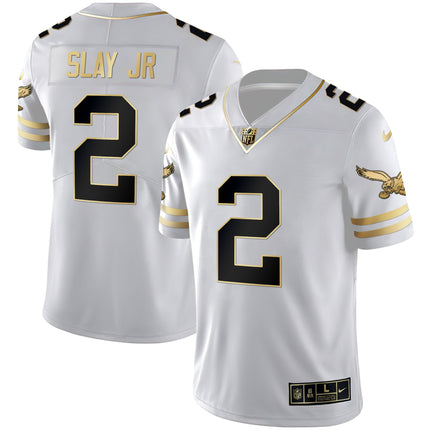 Men's Eagles Gold & Kelly Vapor Throwback Jersey - All Stitched