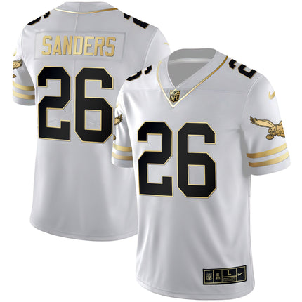 Men's Eagles Gold & Kelly Vapor Throwback Jersey - All Stitched