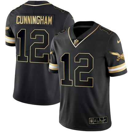 Men's Eagles Gold & Kelly Vapor Throwback Jersey - All Stitched