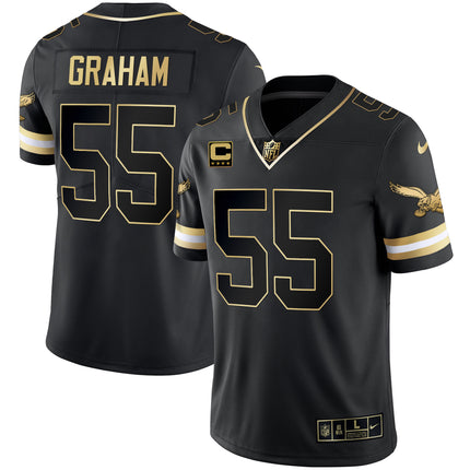 Men's Eagles Gold & Kelly Vapor Throwback Jersey - All Stitched