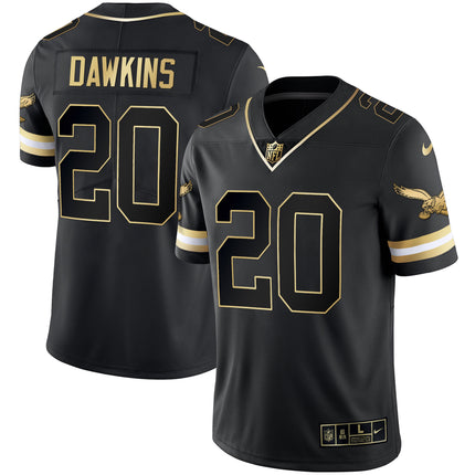Men's Eagles Gold & Kelly Vapor Throwback Jersey - All Stitched