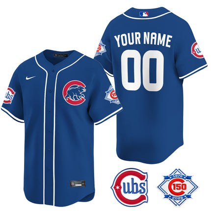 Chicago Cubs Limited 150th Annivasary Edition Custom Baseball Jersey - All Stitched